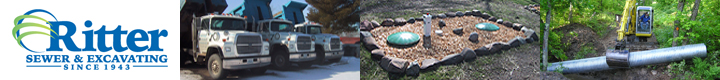 Ritter Sewer and Excavating - residential and commercial septic, excavating, and snow removal services.